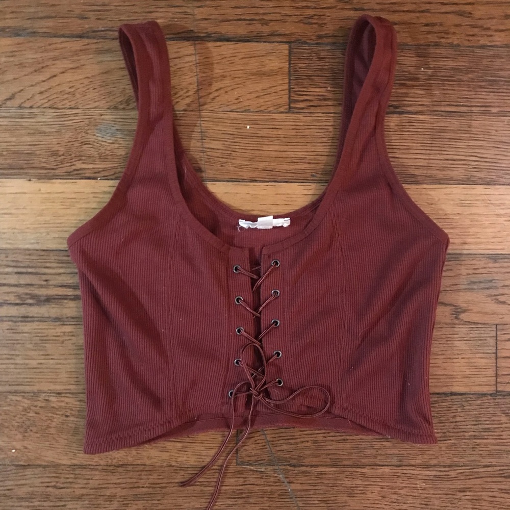 Urban Outfitters lace up crop top